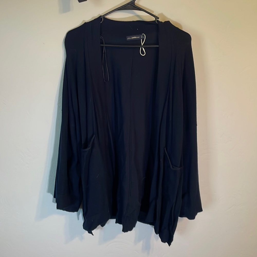 Dark navy blue kimono sleeve cardigan